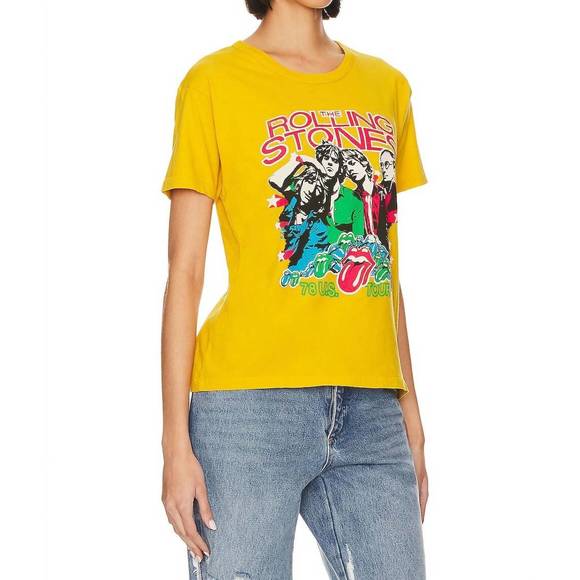 NEW DAYDREAMER rolling stones 78 us tour ringer tee top in golden daze - Picture 5 of 9